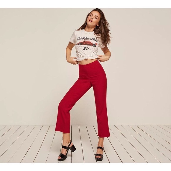 Reformation Pants - Reformation red cotton Joss pant